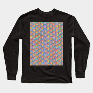 colorful rainbow colored wave pattern Long Sleeve T-Shirt